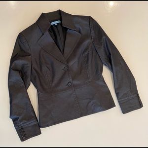 Dark blue denim blazer